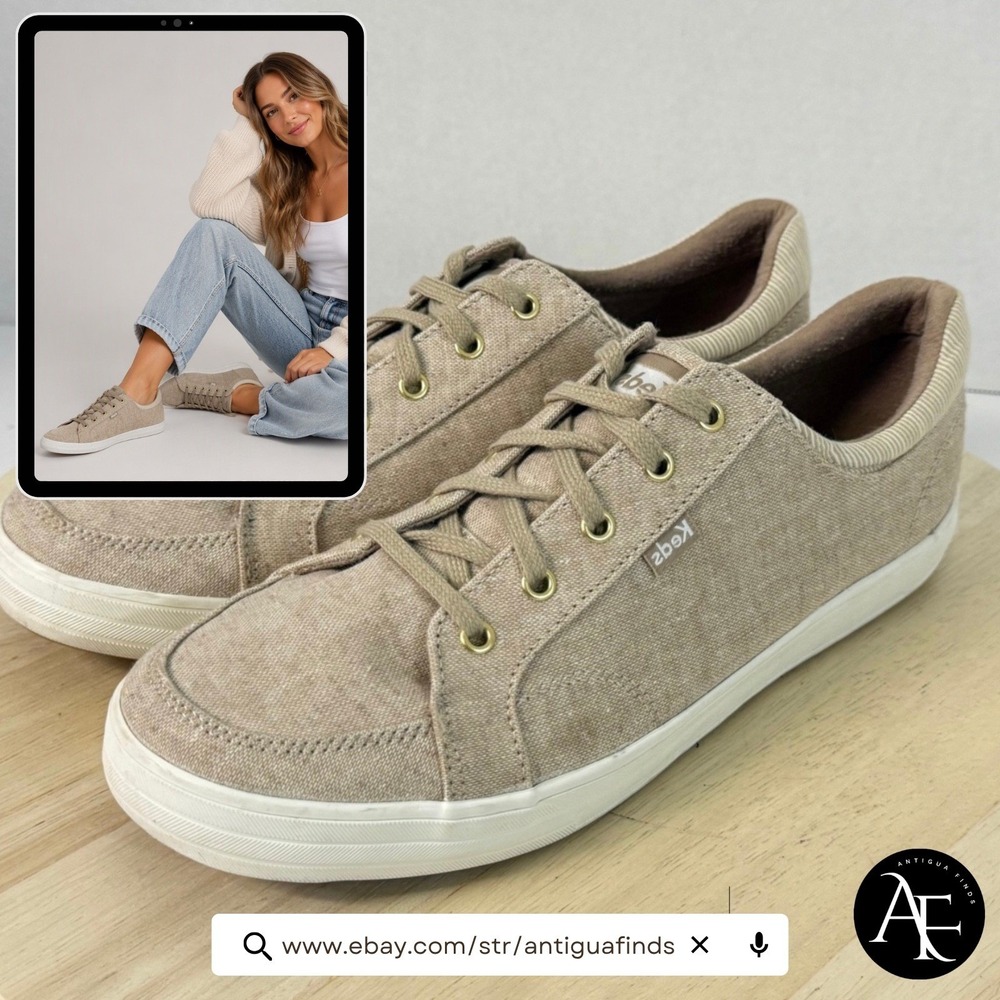 Keds Women's Sneakers Canvas Stripe Oxford Athleisure Memory Foam Shoes Size 11W